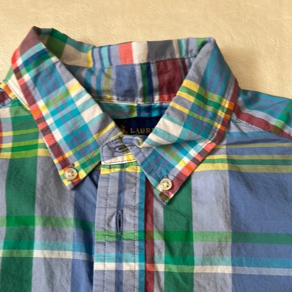 Ralph Lauren Blue and Red Casual Button Down Shirt - Picture 3 of 6